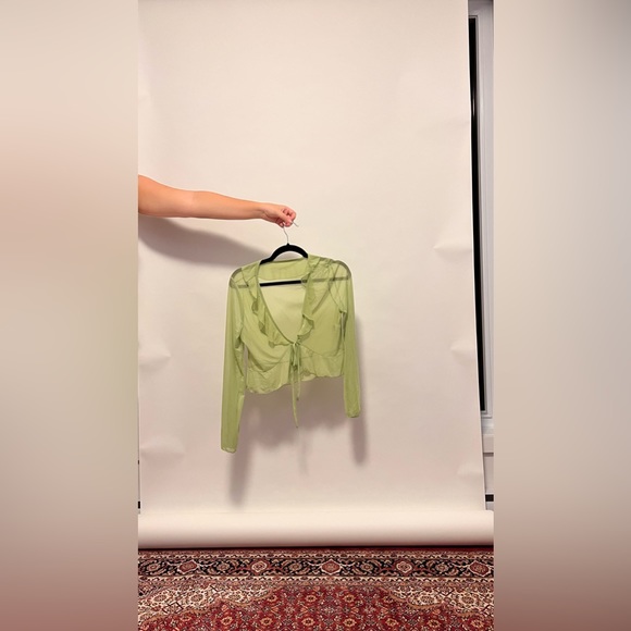 Lime green sheer festival top - Picture 2 of 2